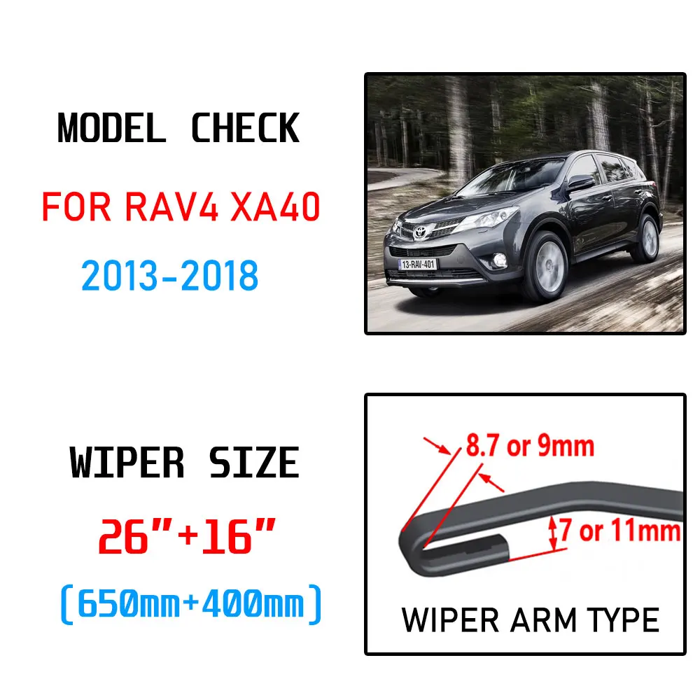 Щетки стеклоочистителя передние для Toyota RAV4 XA40 2013 2014 2015 2016 2017 2018 RAV 4