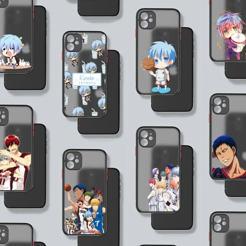 

Anime Kuroko No Basket Phone Case For iphone 12 11 8 7 plus mini x xs xr pro max matte transparent cover