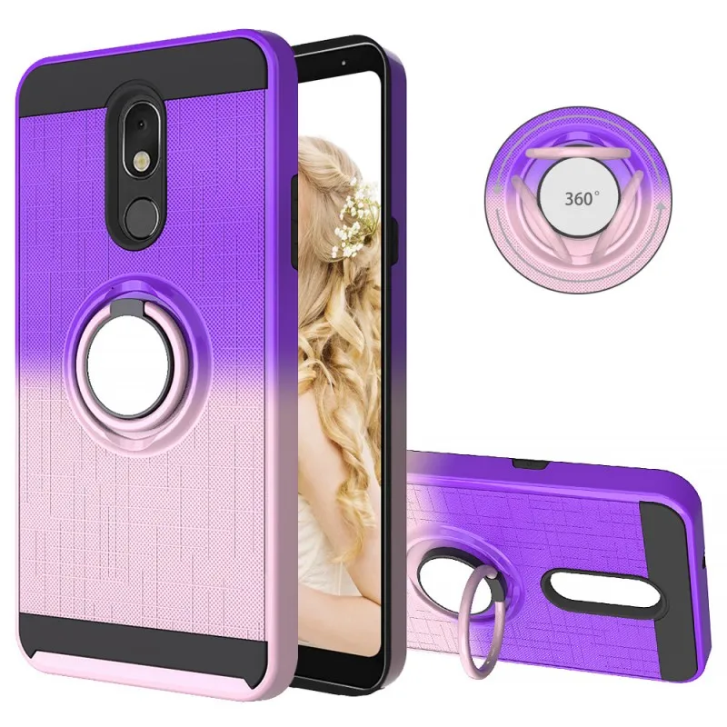 

Case For LG Aristo 2 X210 LV3 II Tribute Dynasty K8 2018 Case Shockproof Silicone PC Magnetic Ring Cover for LG Aristo 3 Plus