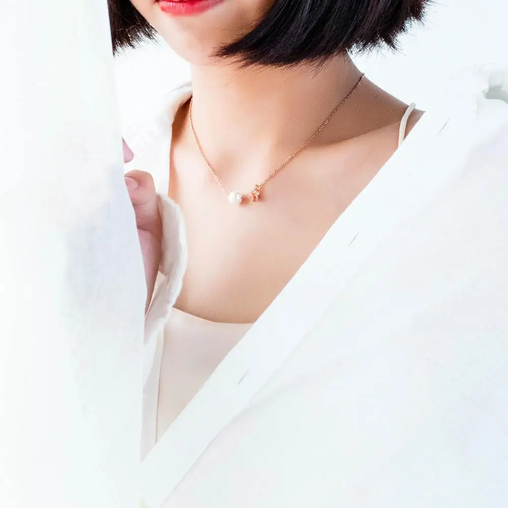 Оригинальный Простой темпераментный Модный кулон из розового золота с