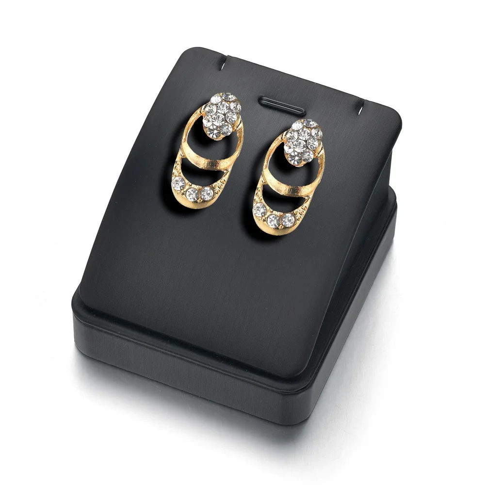 Модный золотой свадебный Женский комплект металлических украшений 4 шт.