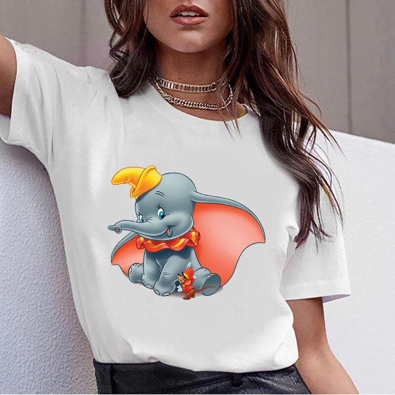 

Elephant Dumbo T Shirt Women Disney Animated Films Tshirt Female Graphic Girl T-shirt Unisex Tee Shirts Funny Clothing Dropship
