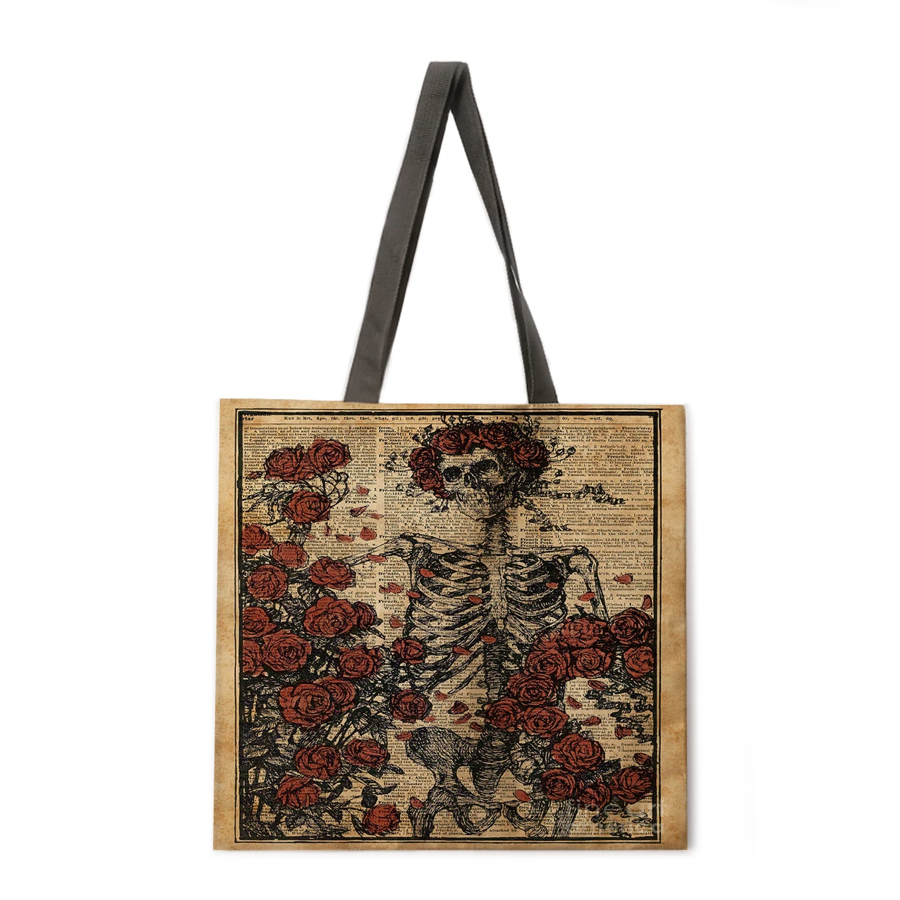 

Ladies casual handbags Devil ladies printed handbags ladies shoulder bags foldable shopping bags outdoor beach bags