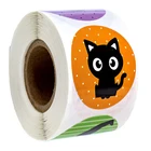 500 шт., наклейки на Хэллоуин с тыквой