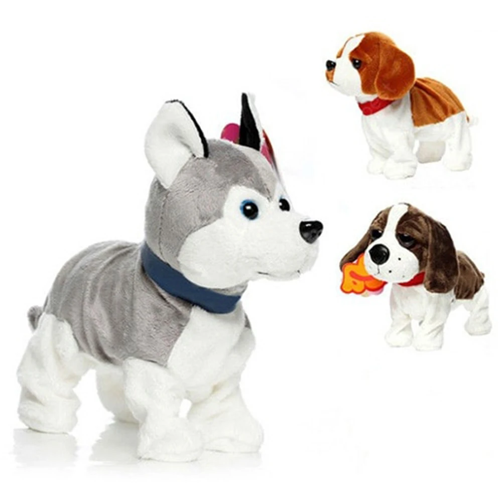 Плюшевая игрушка электронная звуковая для собаки управление робот собака лай