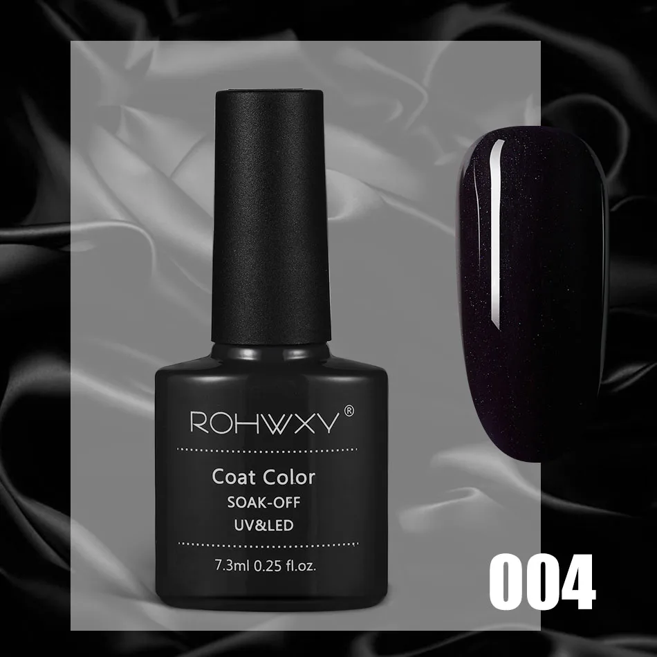 A004 ROHWXY 7,3 мл Гель-лак для ногтей для маникюра 60 цветов УФ-светодиодный Гель-лак впитывающий Гель-лак для рисования Гель-лак Инструменты для дизайна ногтей - Цвет: A004