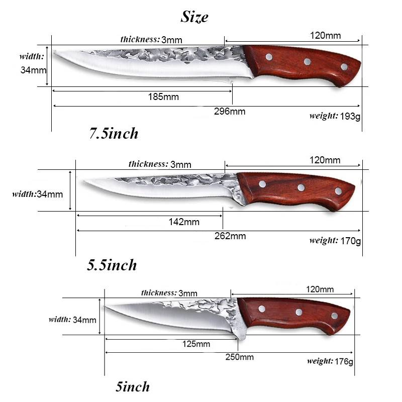 Кухонные ножи из нержавеющей стали для обвалки мяса мясницкий нож рыбы кухонный