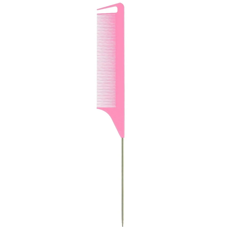 12 Pieces Parting Comb with Stainless Steel Pintail for Hair Styling Hairdressing (Pink) | Красота и здоровье