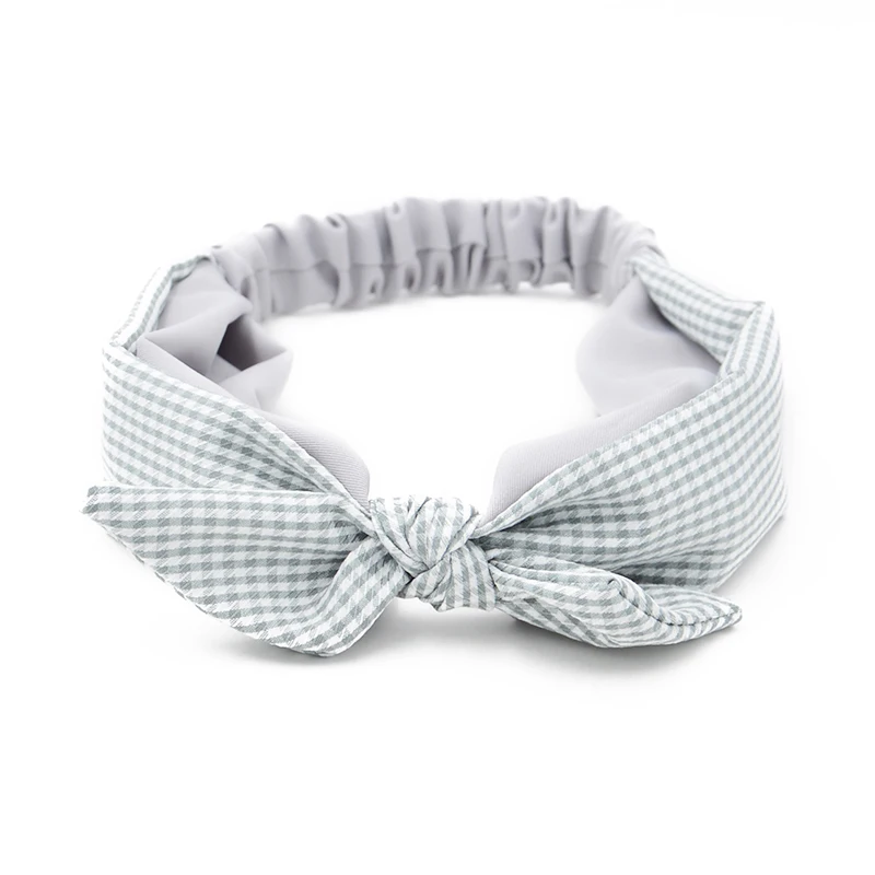 style 7 green Одноцветный ободок с заячьими ушами для женщин, завязанный бантом, повязка для волос, женский эластичный ободок для волос с заячьими ушками, головной убор, аксессуары для волос - Цвет: style 7 green