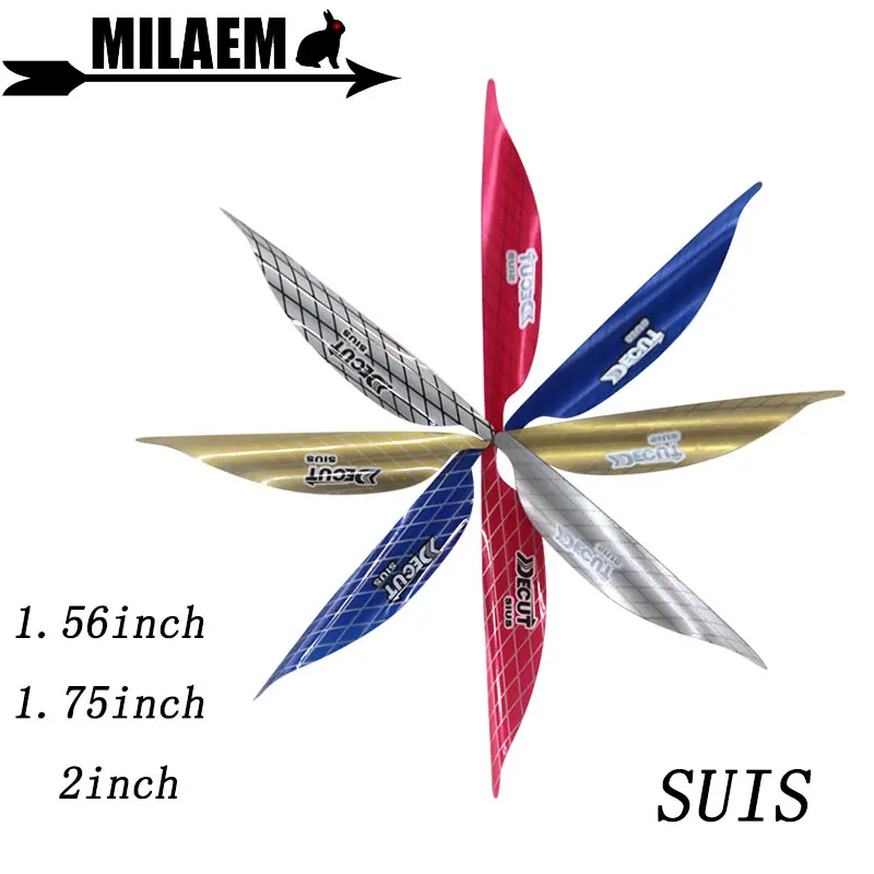 100 шт. спиральное перо для стрельбы из лука 1 56 дюйма/1 75 дюйма/2 дюйма вращающееся