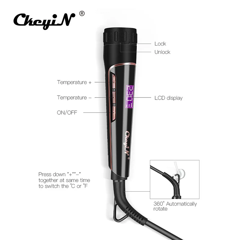 

9-32mm 5 in 1 Electric Ceramic Curling Iron LCD displaly Hair Curling Wand Hair Curler Roller waver hair curl Electric Curler