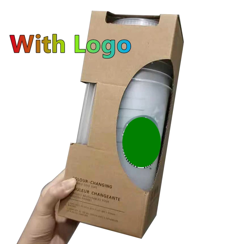 

710ml Color Change Tumblers With Logo Straw Cup With Lid Reusable Cups Cold Coffee Milk Mug Discoloration Of Cold Drinks Tumbler