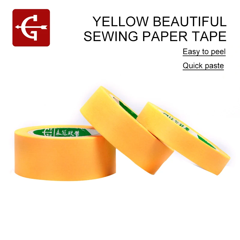 

14M /10 Roll Masking Tape Reusable Adhesive Yellow Tape Sticker Decoration Adhesive Masking Tape For Automobile Spraying Shading