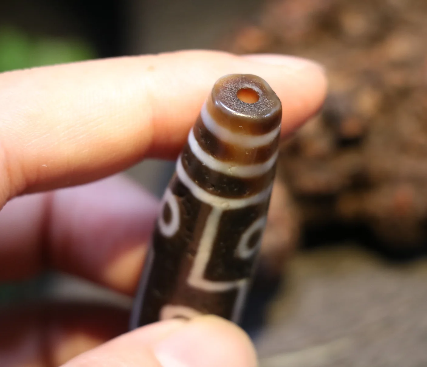 Коллекционное сокровище Magic Energy Тибетский Старый Агат 9 глаз Королевство длинные