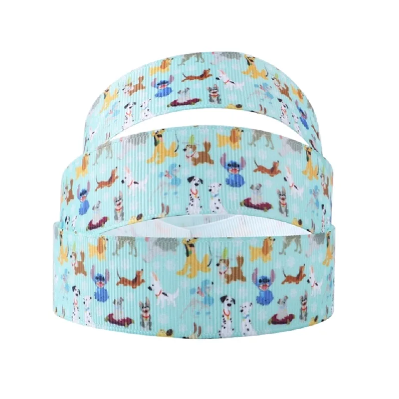 50 ярдов 1 &quot25 мм милые собаки печатных grosgrain ленты для вечерние подарок