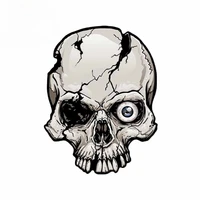 13cm x 11cm horror skull decal motorcycle sticker decal for motorcycle bumper guitar laptop waterproof car accessories