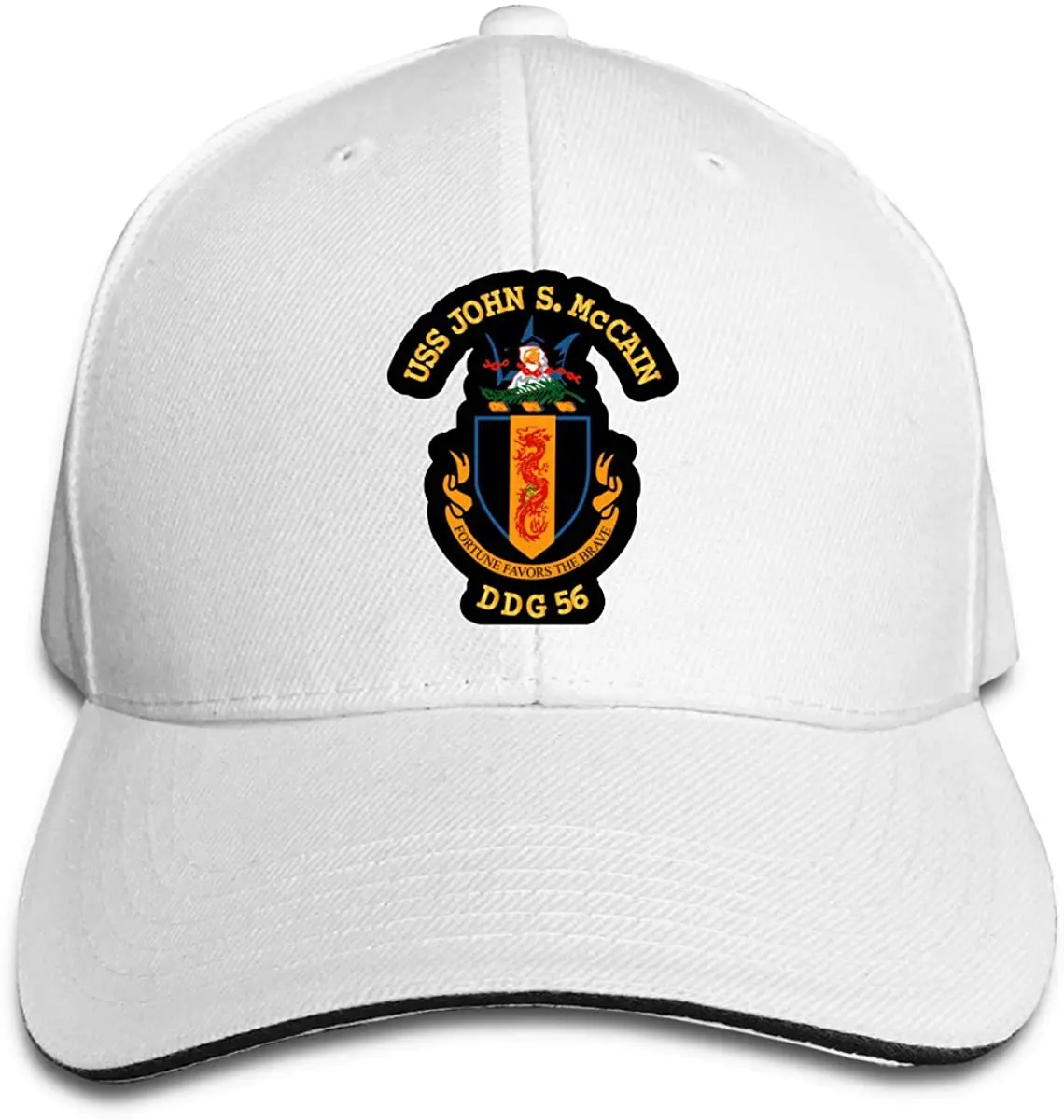 

USS John S McCain (DDG-56) Baseball Caps Adjustable Sandwich Caps Jeans Caps Adjustable Denim Trucker Cap