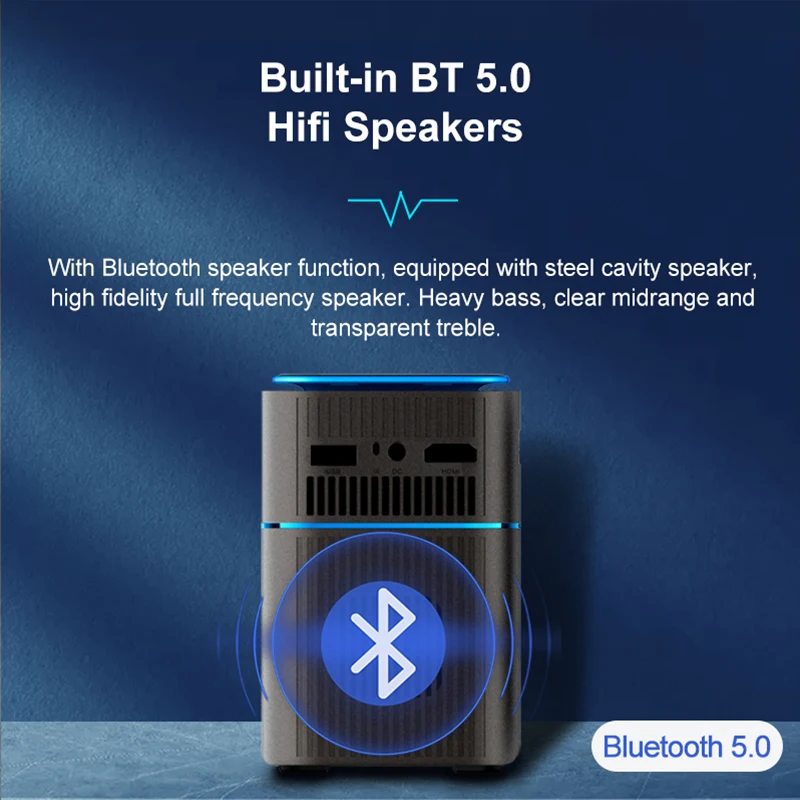 Портативный мини-проектор Vivicine D042 Android 9.0 Wi-Fi BT 5 0 DLP портативный проектор с