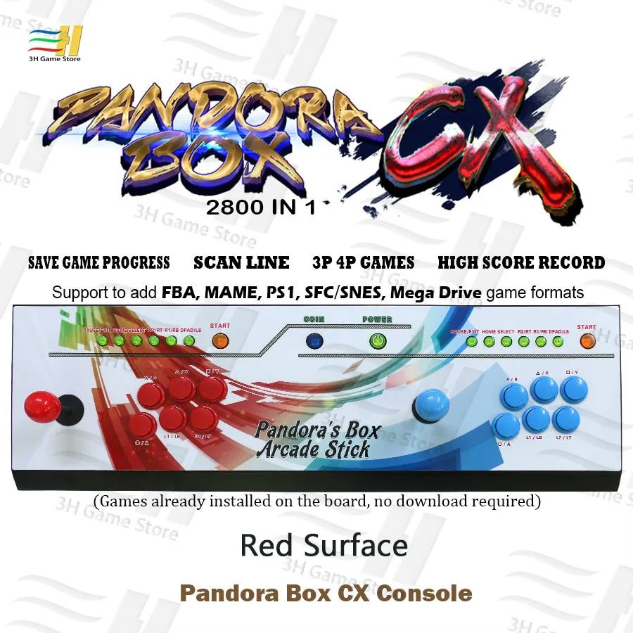Встроенный игровой автомат Pandora box CX 2800 в 1 консоль имеет 3P 4P игра может сохранить