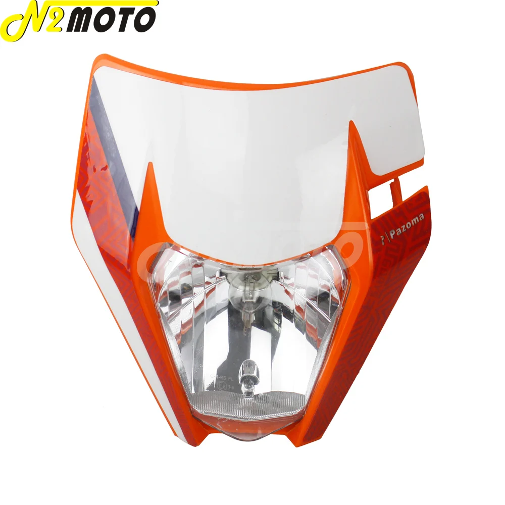 Оранжевый Enduro стикеры фары для MX EXC SX F XCF XC 250 300 350 450 500 2016 2017 2018 Байк E8 Emark маска| |