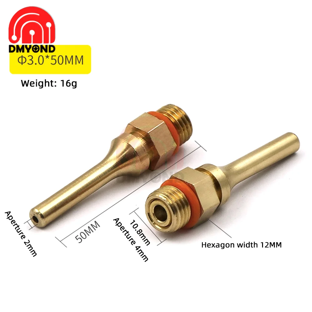 2 шт./лот термоклеевой пистолет из чистой меди сопло 0x70 мм 3 0x50 длинный короткий