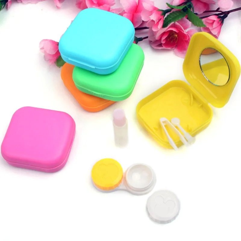 Портативная коробка для контактных линз чехол объектива набор ухода за глазами