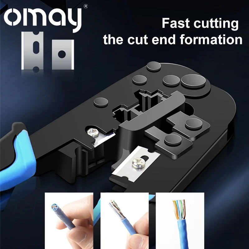 Обжимной инструмент OMAY RJ45 RJ11 Обжимные Щипцы для сетевого кабеля Ethernet LAN резки и