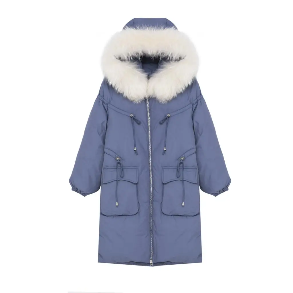 

Big Fur Collar Winter Coat Female Jacket Hooded Warm Winter Jacket Women Wadded Lady Plus Size WoMen Down Cotton Jacket