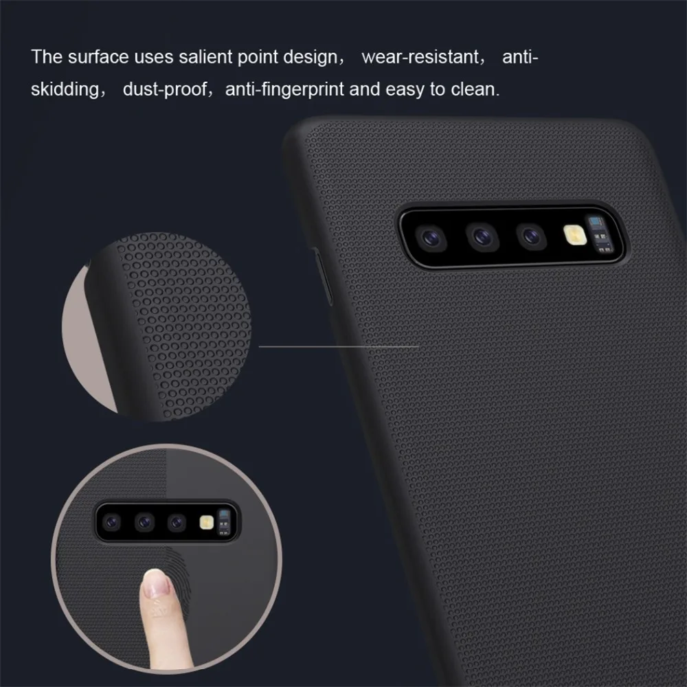 For Samsung Galaxy S10 S10e S10 Plus Case Nillkin Case Super Frosted Shield Hard PC Cover For Samsung S10 Plus Gift Phone Holder