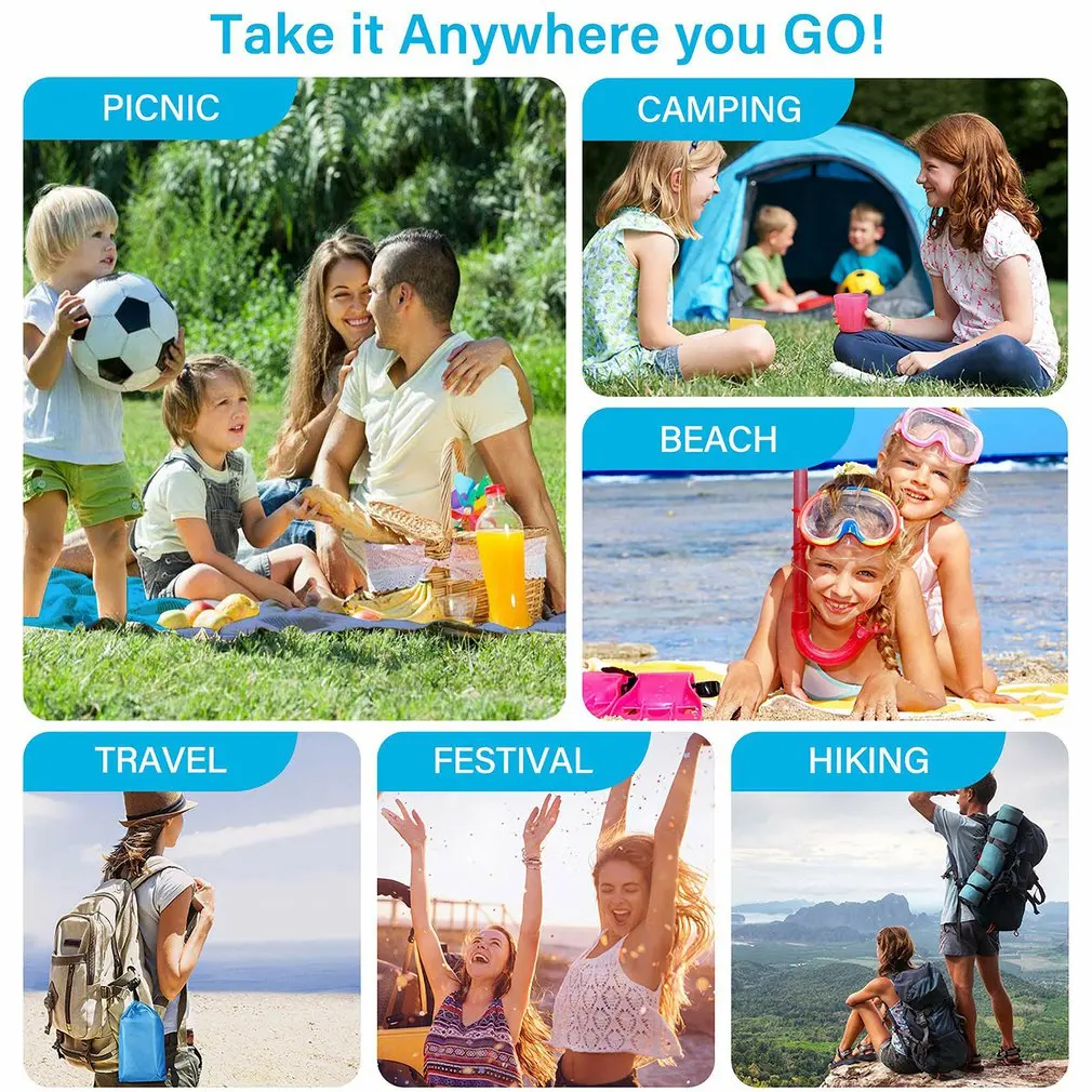 

2M*2.1M Waterproof Beach Blanket Outdoor Portable Picnic Mat Camping Ground Mat Mattress Camping Camping Bed Sleeping Pad