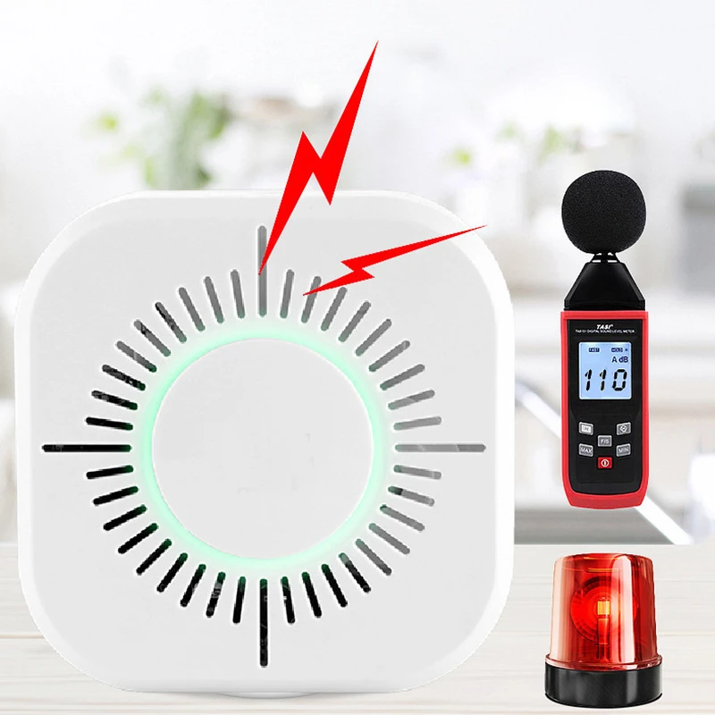 

433MHz Wireless Fire Protection Smoke Alarm Detector Alarm Sensors Smart Home For RF GSM Home Security Alarm Systems
