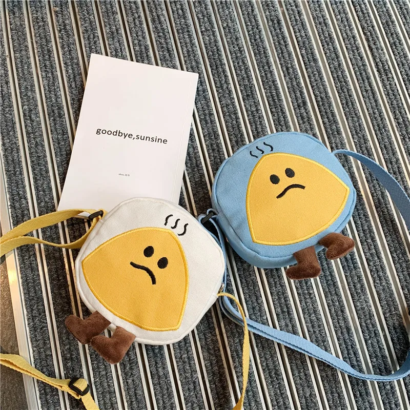 

Новинка 2019, детская холщовая сумка-мессенджер, модная сумка через плечо, модный Индивидуальный мультяшный маленький рюкзак для девочки