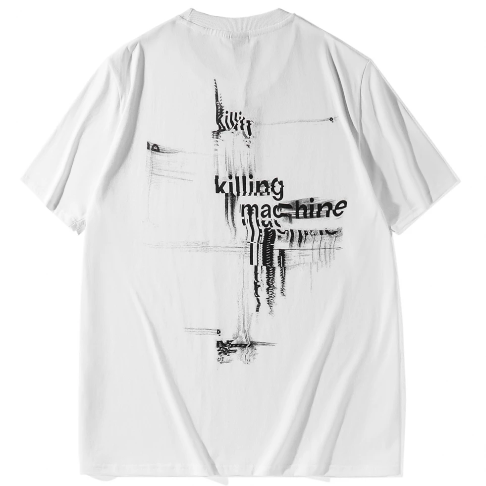 Белые Повседневные футболки для мужчин с принтом букв и сердца мужские хип-хоп