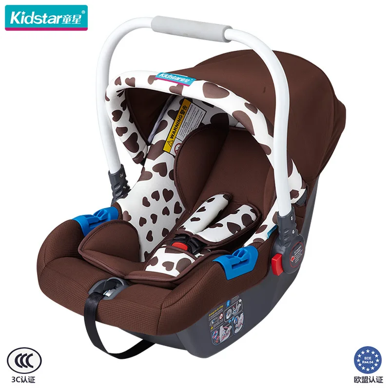 

Child Star KS-2150 Baby Basket Safety Seat Portable Neonatal Car Cradle Pine Brown Baby Stroller Accessories