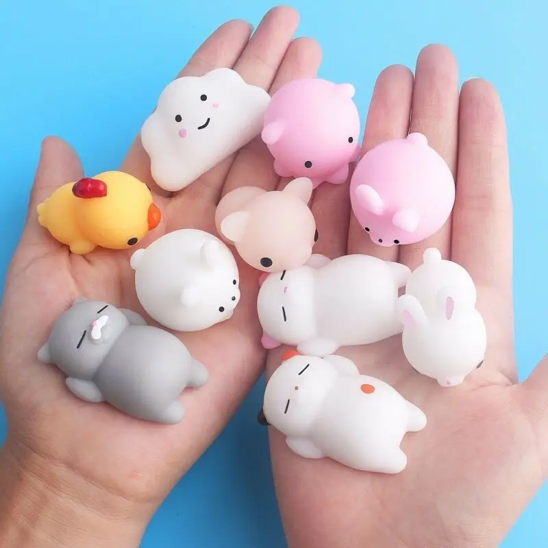 Милые детские игрушки сжималки Mochi антистресс в виде животных милые Kawaii Rilakkuma для