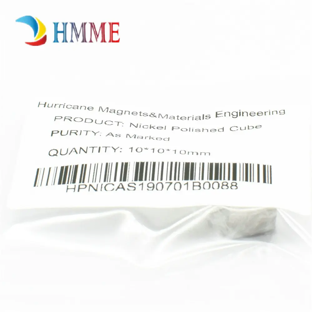 Металлический никель куб плотности 10 мм Ni 99.5% чистый для коллекции элементов