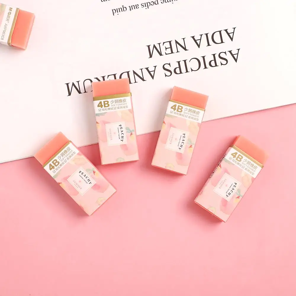 1 шт. персиковые вечерние ластики милые мягкие эластичные ластик для студентов