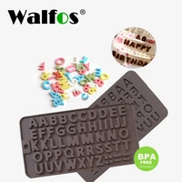 walfos 26 english letters mold silicone diy chocolate mold cake decoration letter mold high temperature fondant tool mold