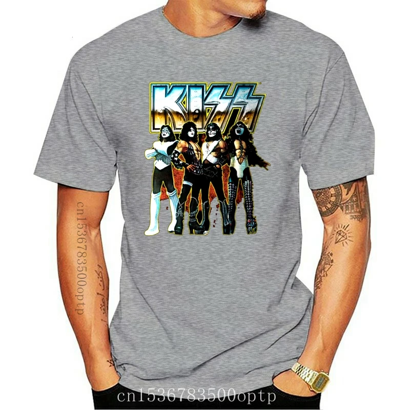 

New Kiss Long Sleeve Love Gun Officially Men T-Shirt Mens