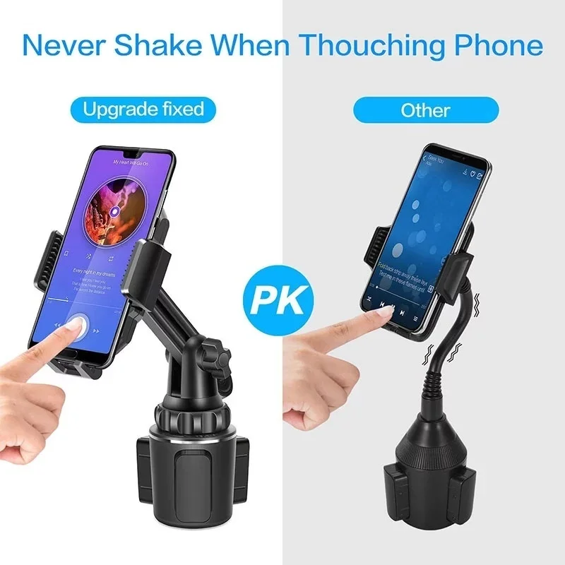 universal car cup holder cellphone mount stand for mobile cell phones adjustable car cup phone mount for free global shipping