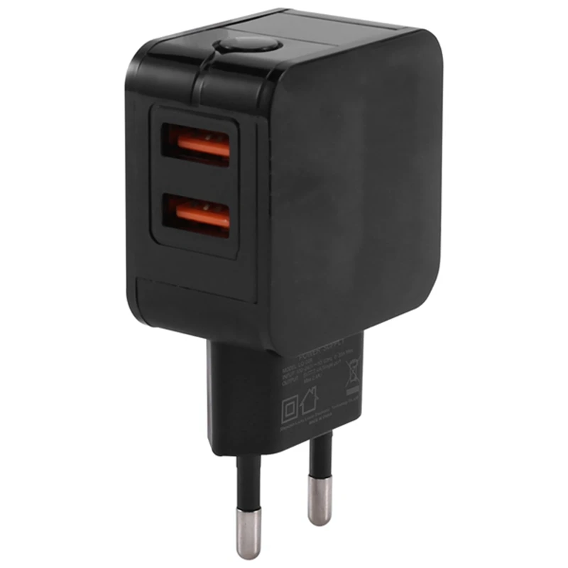 

2.4A 2-Port Dual USB Universal Smart Wall Charger AC Power Adapter EU Plug