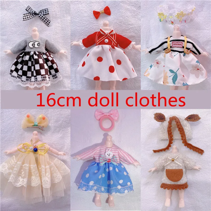 16 см одежда для шарнирной куклы, высококачественное платье, модная повседневная одежда для куклы, костюм с юбкой, лучший подарок для детей, и...