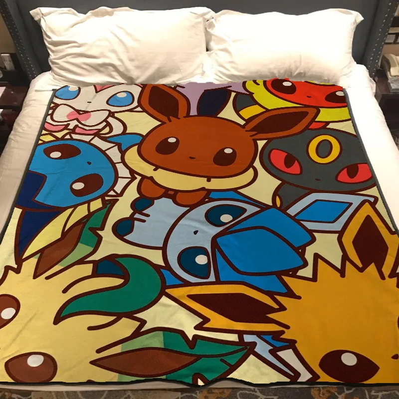 Мультяшное одеяло в стиле аниме мягкое теплое дорожное для дивана спальни чехол