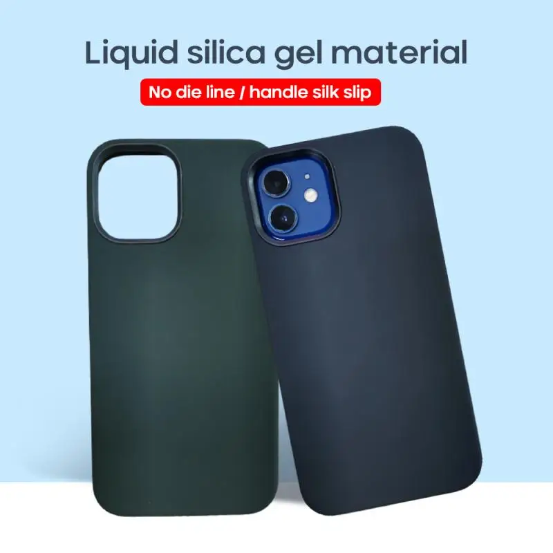 

Magnetic Case For IPhone 12 Pro Case Luxury Liquid Silicone Cover For Iphone 12 Pro12 Mini 12 Pro Max Case Soft Shockproof