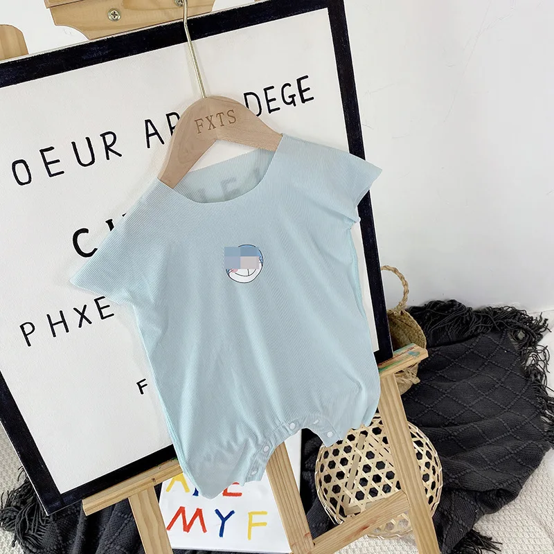 

Summer Cotton Seamless Ice Silk Threaded Romper Breathable Refreshing Cute Girls' Jumpsuit Shorts BabyClothes Kid Summer Clothes