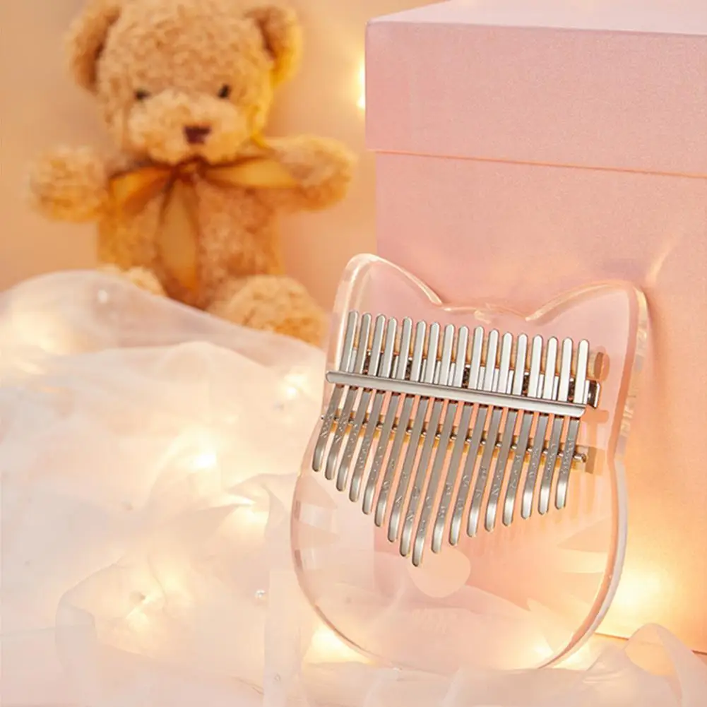 Калимба портативный прозрачный акриловый чехол с 17 клавишами для игры в рояль Mbira