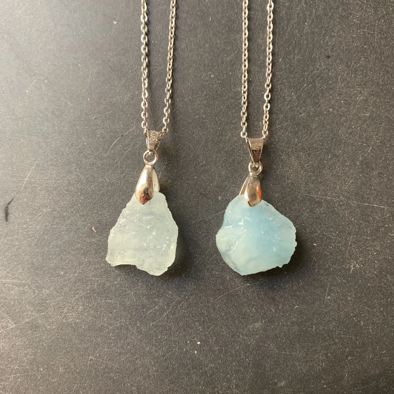 Необработанные аквамарины натуральный ювелирный камень кулон розовый кварц