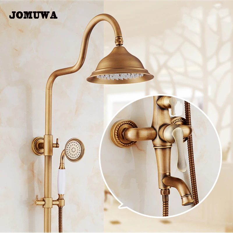 Смесители для душа роскошный античный латунный смеситель ванной комнаты набор с