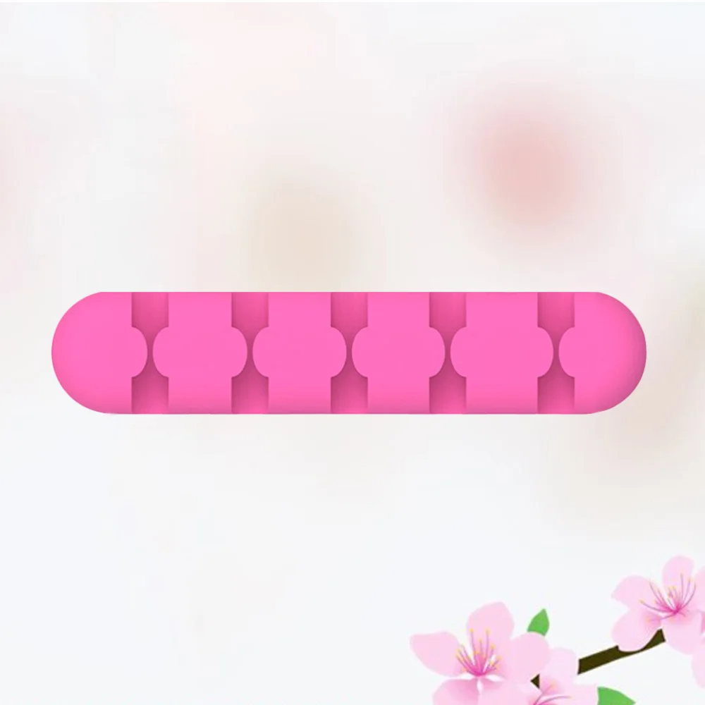 

Cable Clips 5 Holes Cord Management Cable Organizer Desktop Cable Organizer (Black)