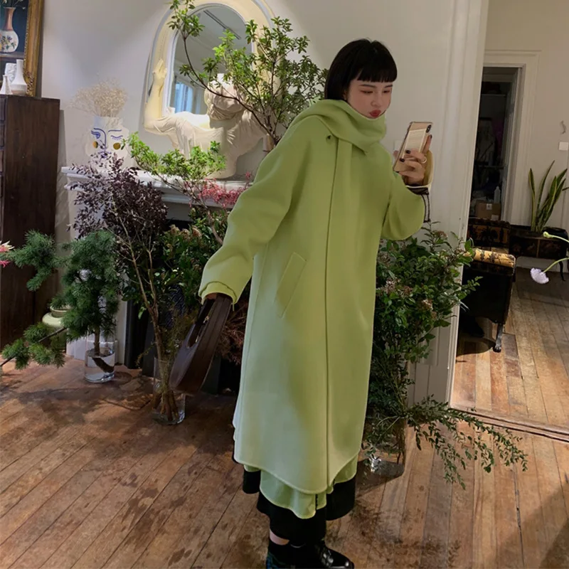 

Cassic 2021 Women fashion Belted Jacket and coats Plus size women real Woolen coats wholesale